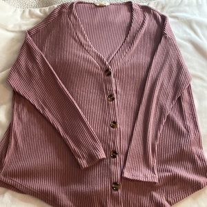 Areopostale vee neck button up blouse